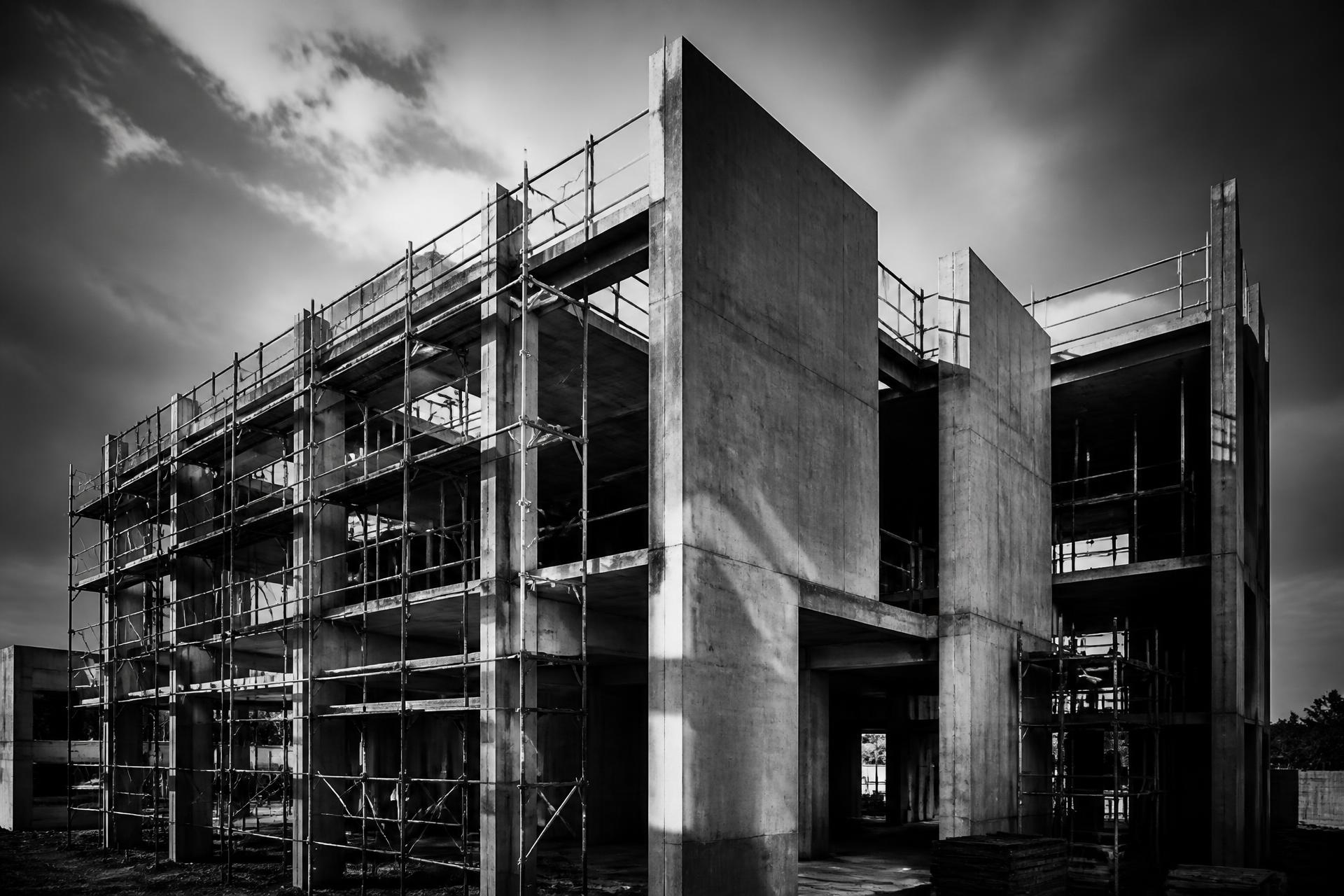 Concrete structure under construction in Cape Town